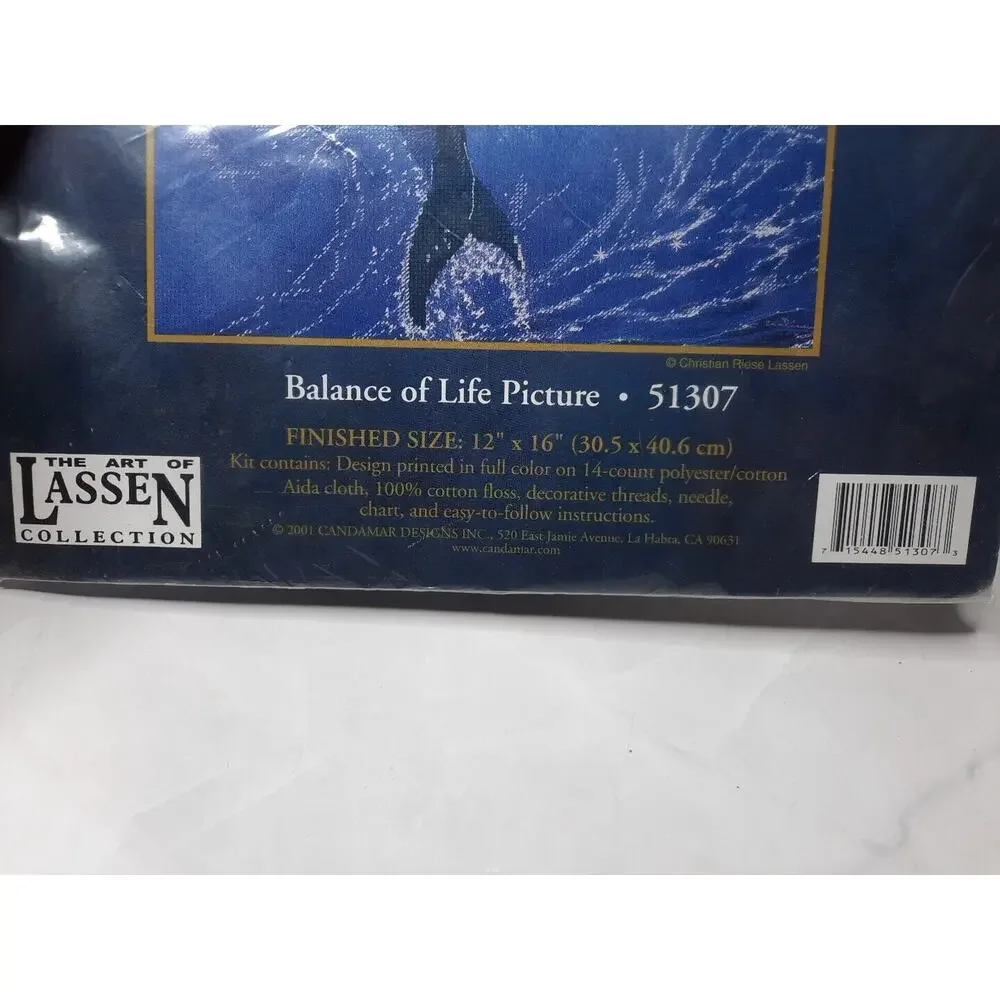 Candamar Design Embellished Cross Stitch Kit Balance of LIfe 51307 Dolphin